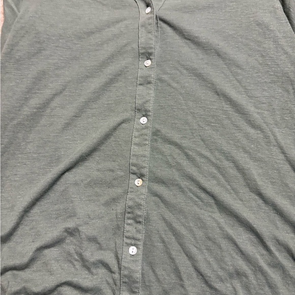 Nanette Lepore Green Linen Blend Short Sleeve Cami Blouse Top Size Small - Picture 4 of 10